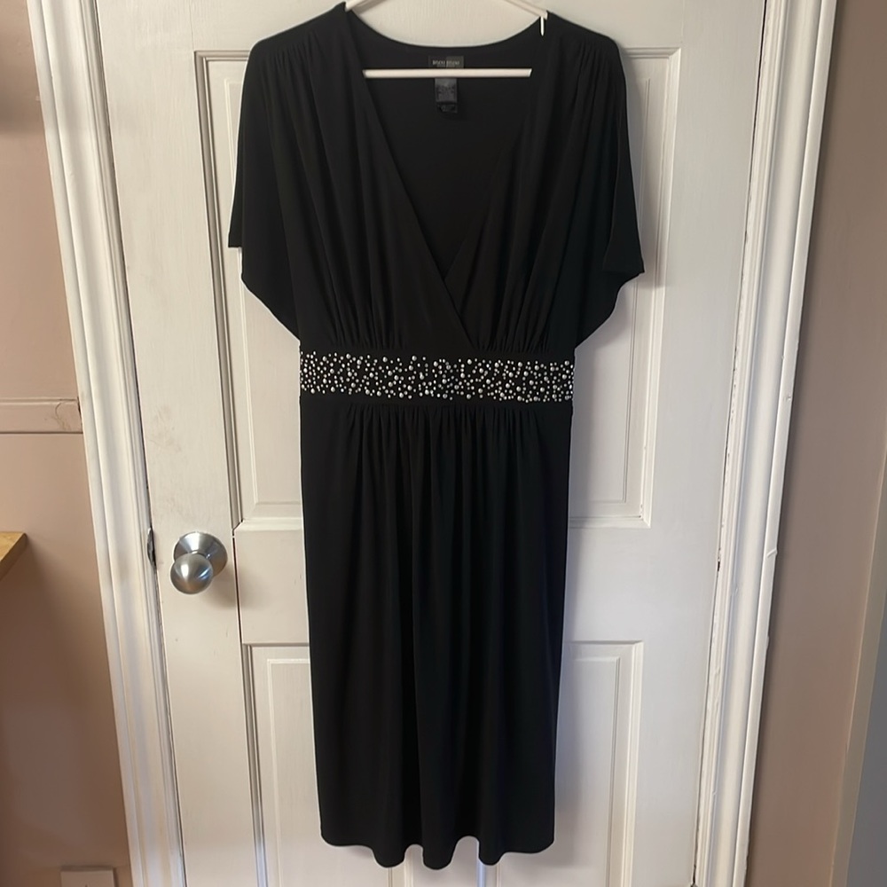 Bisou Bisou black cross front plus size dress NWT women’s size 22